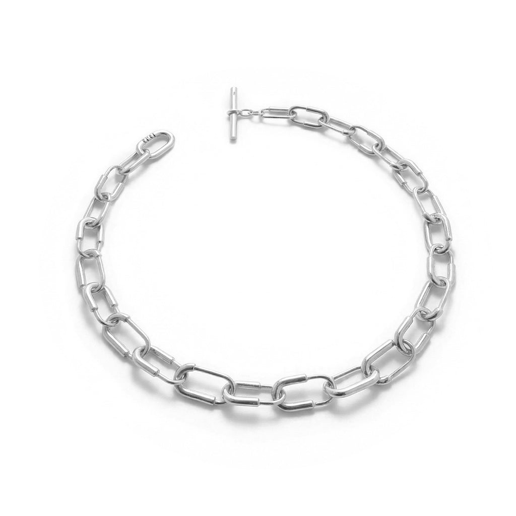 COMO NECKLACE SMALL LINKS | WHITE GOLD