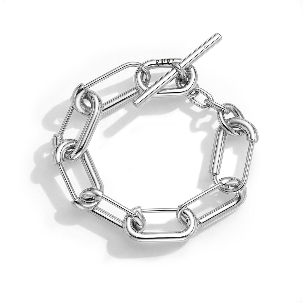 COMO BRACELET MEDIUM LINKS | WHITE GOLD