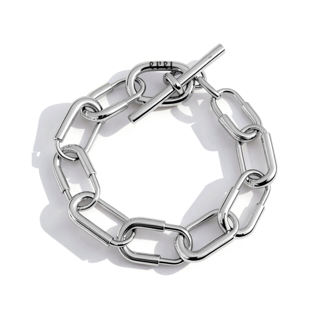 COMO BRACELET SMALL LINKS | WHITE GOLD
