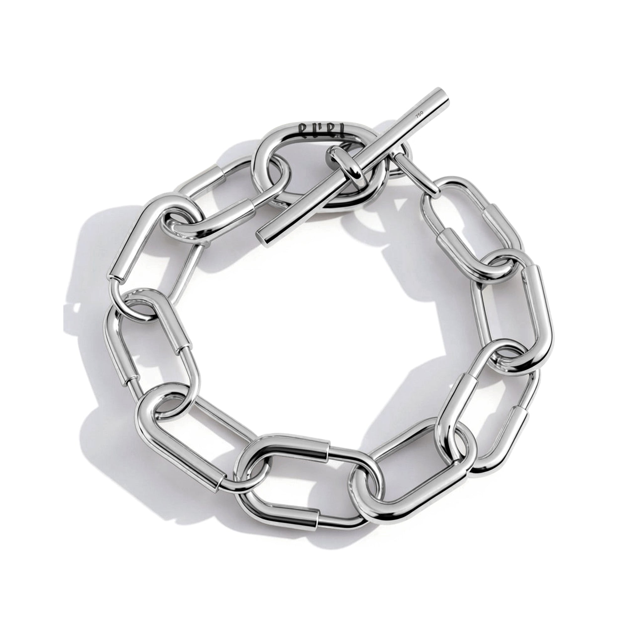 COMO BRACELET SMALL LINKS | WHITE GOLD