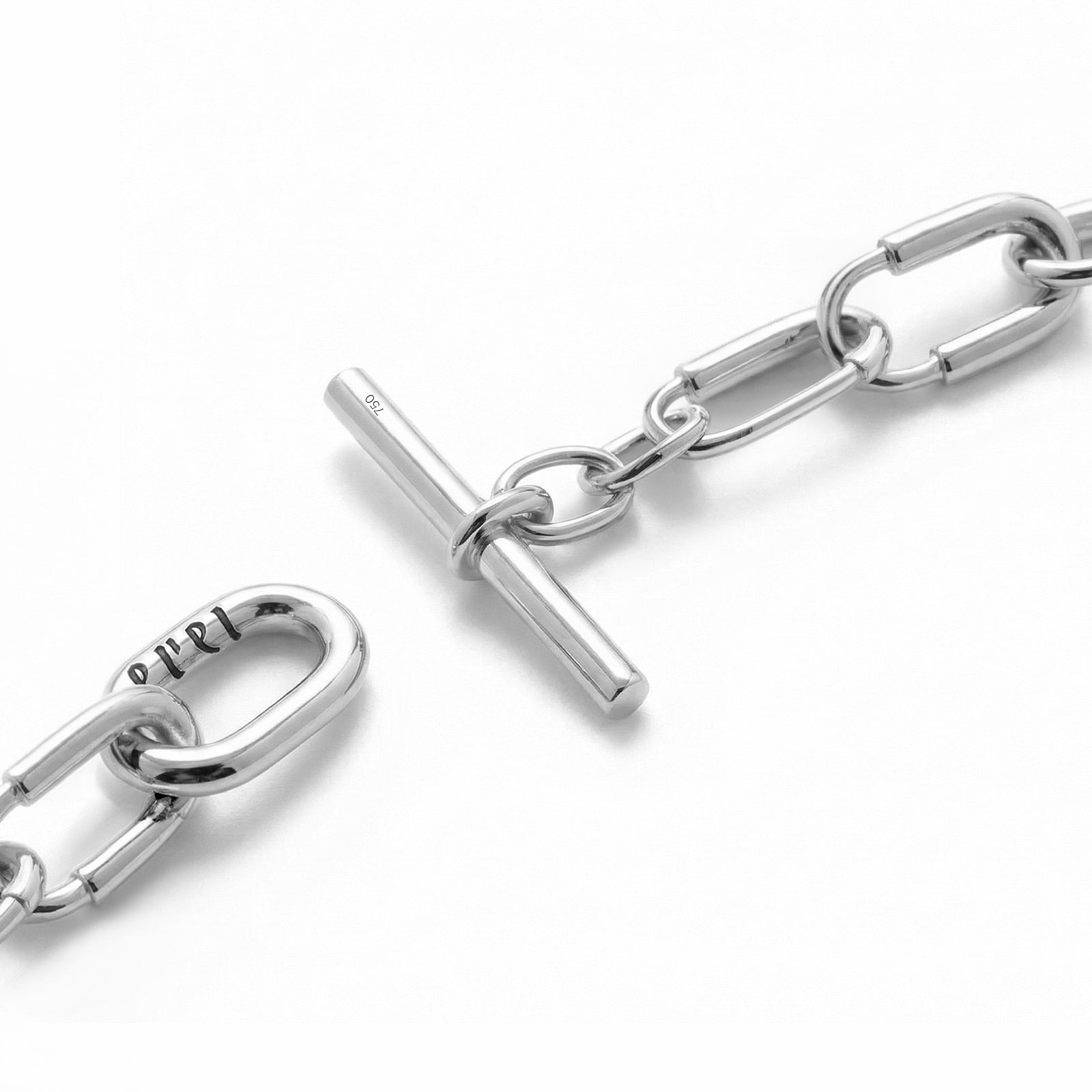 COMO NECKLACE SMALL LINKS | WHITE GOLD