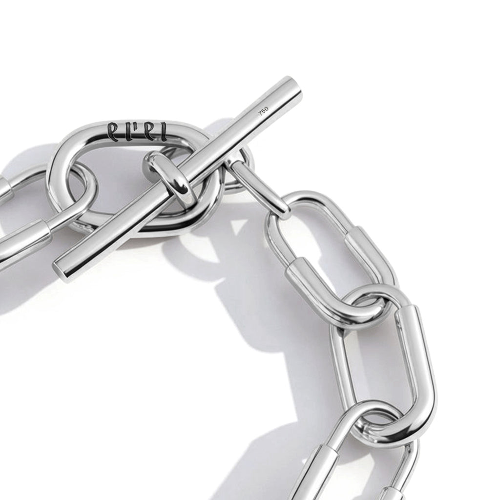 COMO BRACELET SMALL LINKS | WHITE GOLD