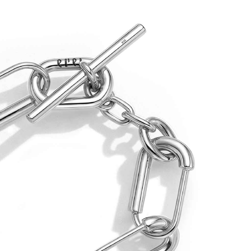 COMO BRACELET MEDIUM LINKS | WHITE GOLD