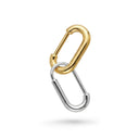 COMO BRACELET MEDIUM LINKS | TWO TONE SILVER & YELLOW GOLD