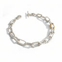 COMO NECKLACE MEDIUM LINKS | TWO TONE | SILVER & YELLOW GOLD