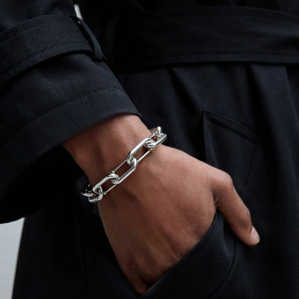 COMO BRACELET MEDIUM LINKS | WHITE GOLD