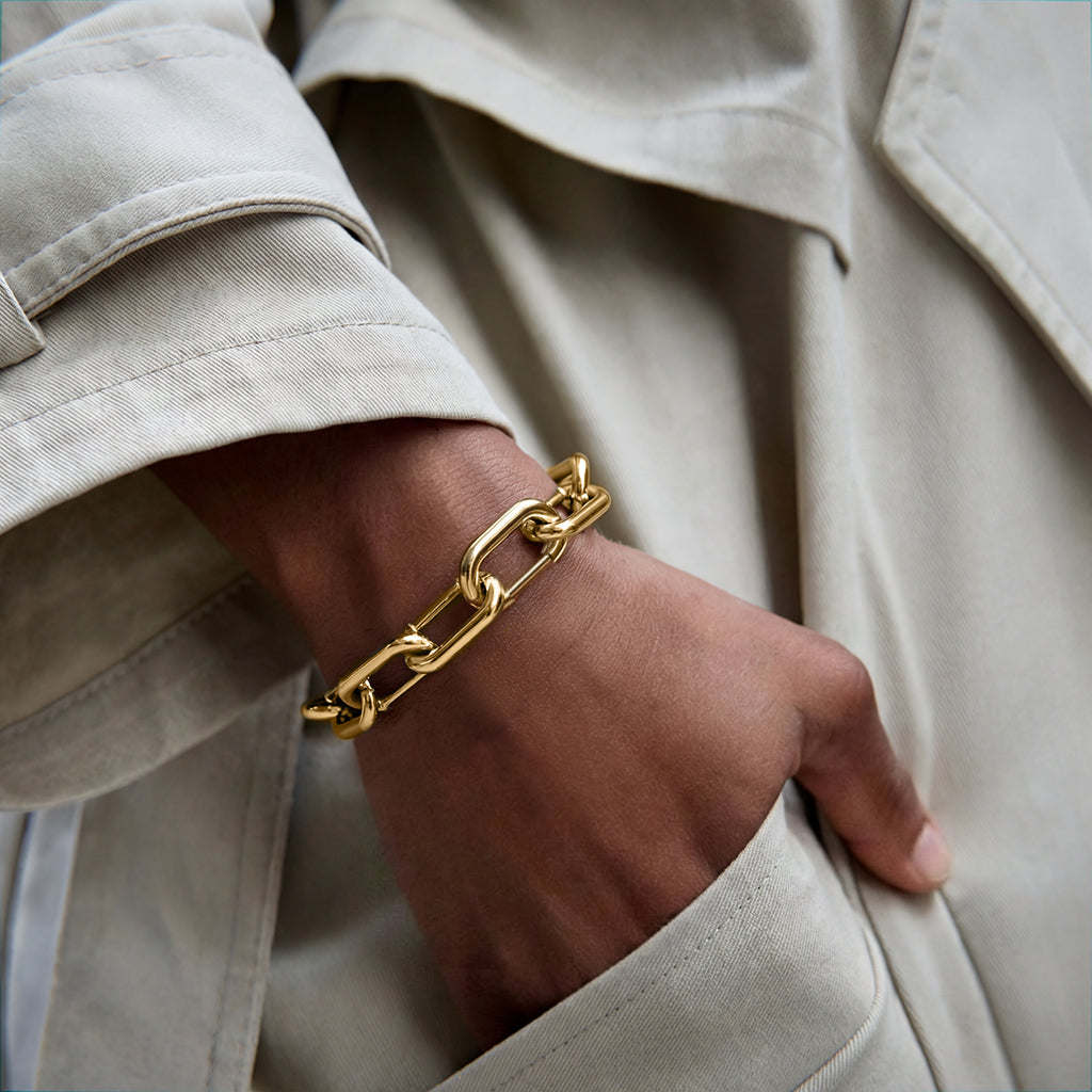 COMO BRACELET MEDIUM LINKS | YELLOW GOLD