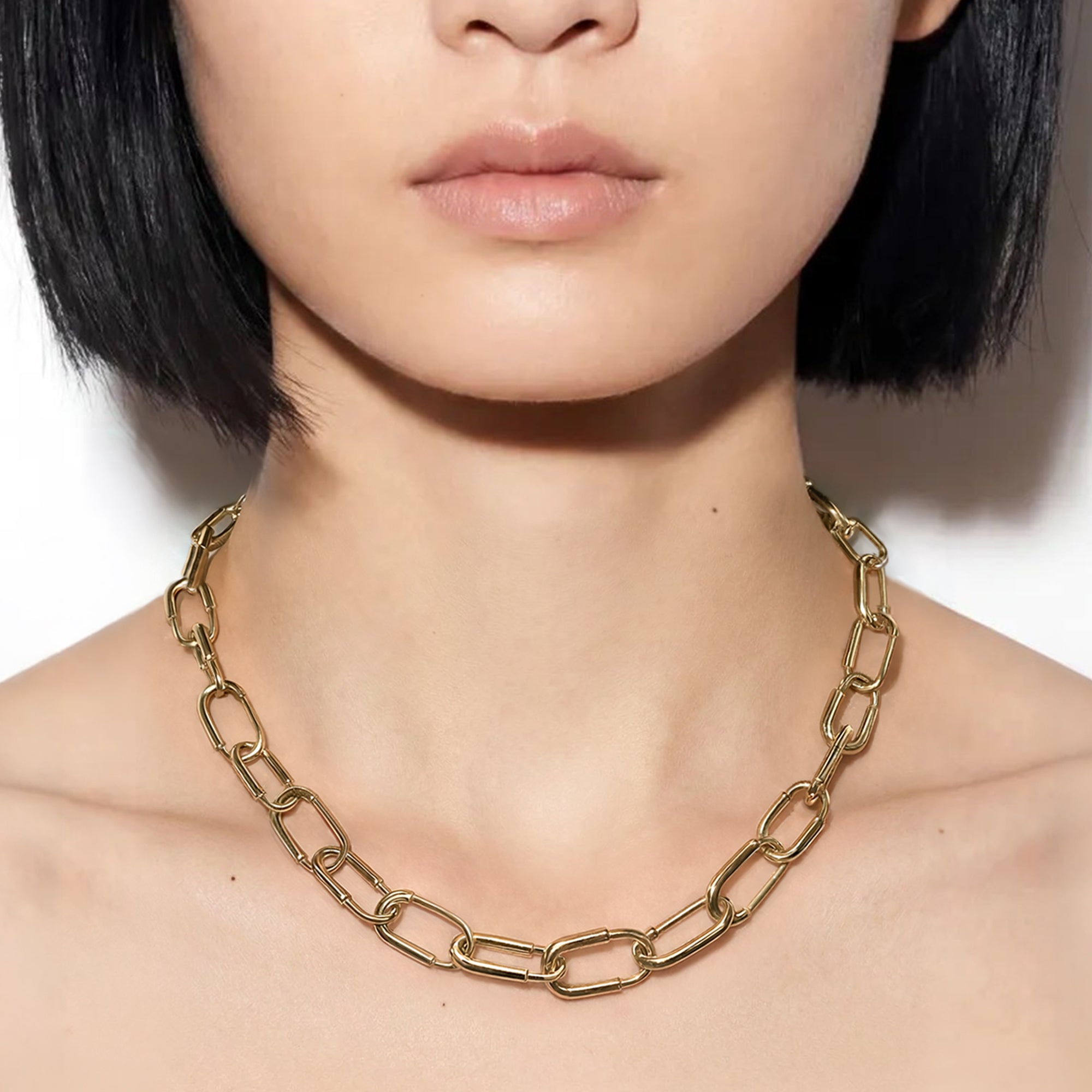 COMO NECKLACE SMALL LINKS | KA+LU | YELLOW GOLD