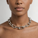 COMO NECKLACE MEDIUM LINKS | WHITE GOLD